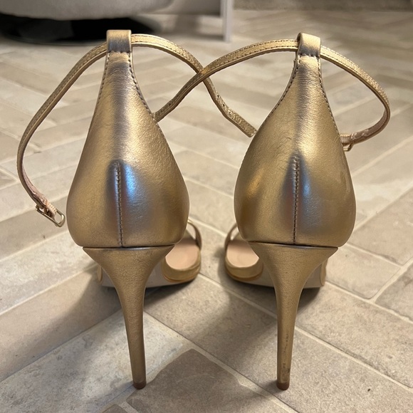 Steve Madden - Metallic Gold Strappy Sandals - Picture 2 of 6